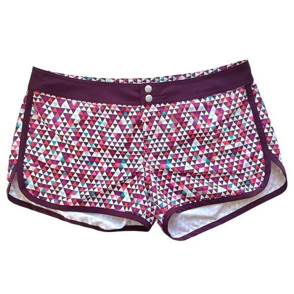 Carve Designs Board Shorts sz 10 * Swim Coverup Boardshorts Triangle Geo Print - Picture 1 of 4